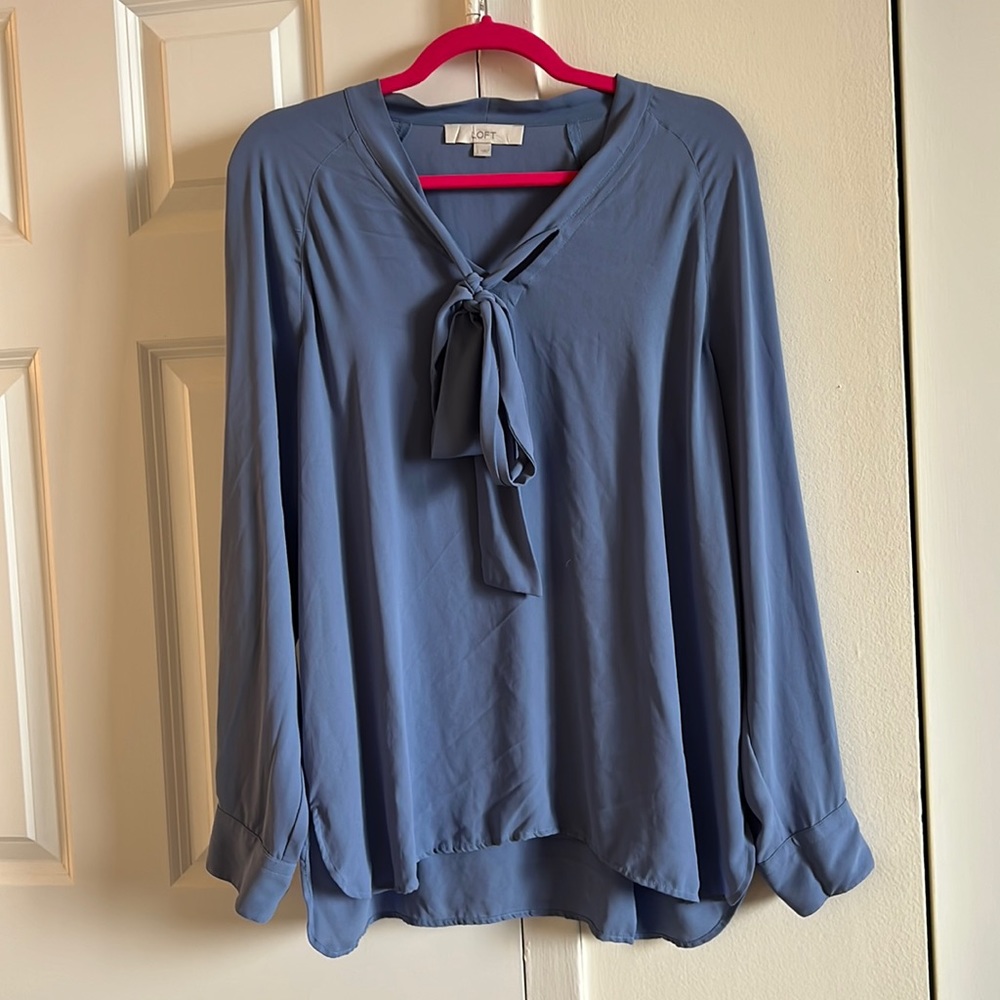 LOFT long sleeve rayon blouse
